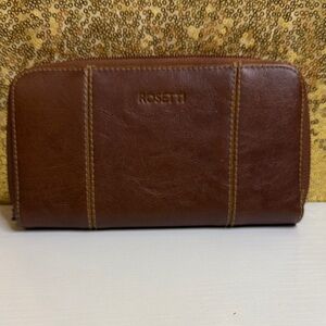 Rosetti Zip Around Brown Wallet